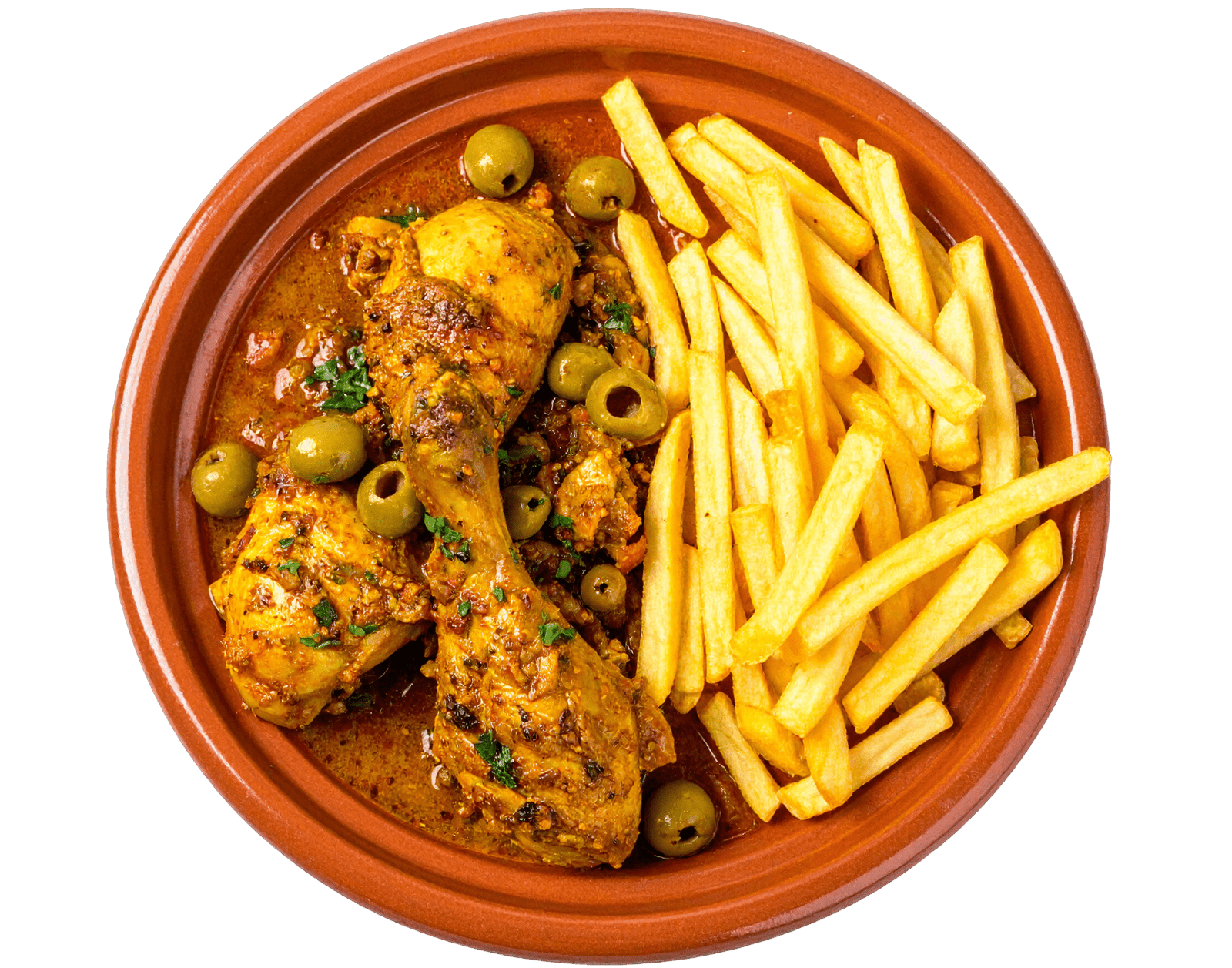 Tajine Chicken Olives and Fries